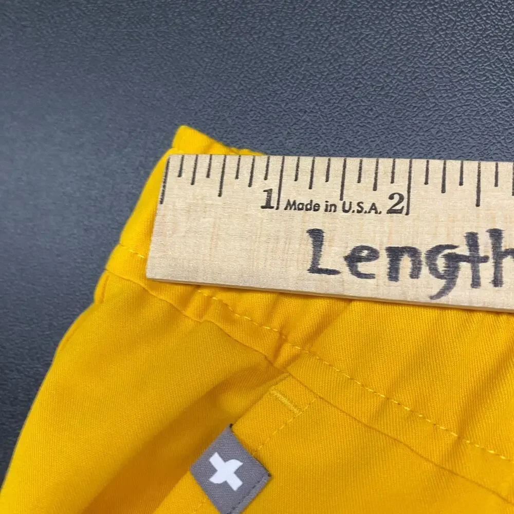 FIGS Tansen Jogger Scrub Pants Men L Tall Yellow Drawstring Pockets Po#5956 NWOT